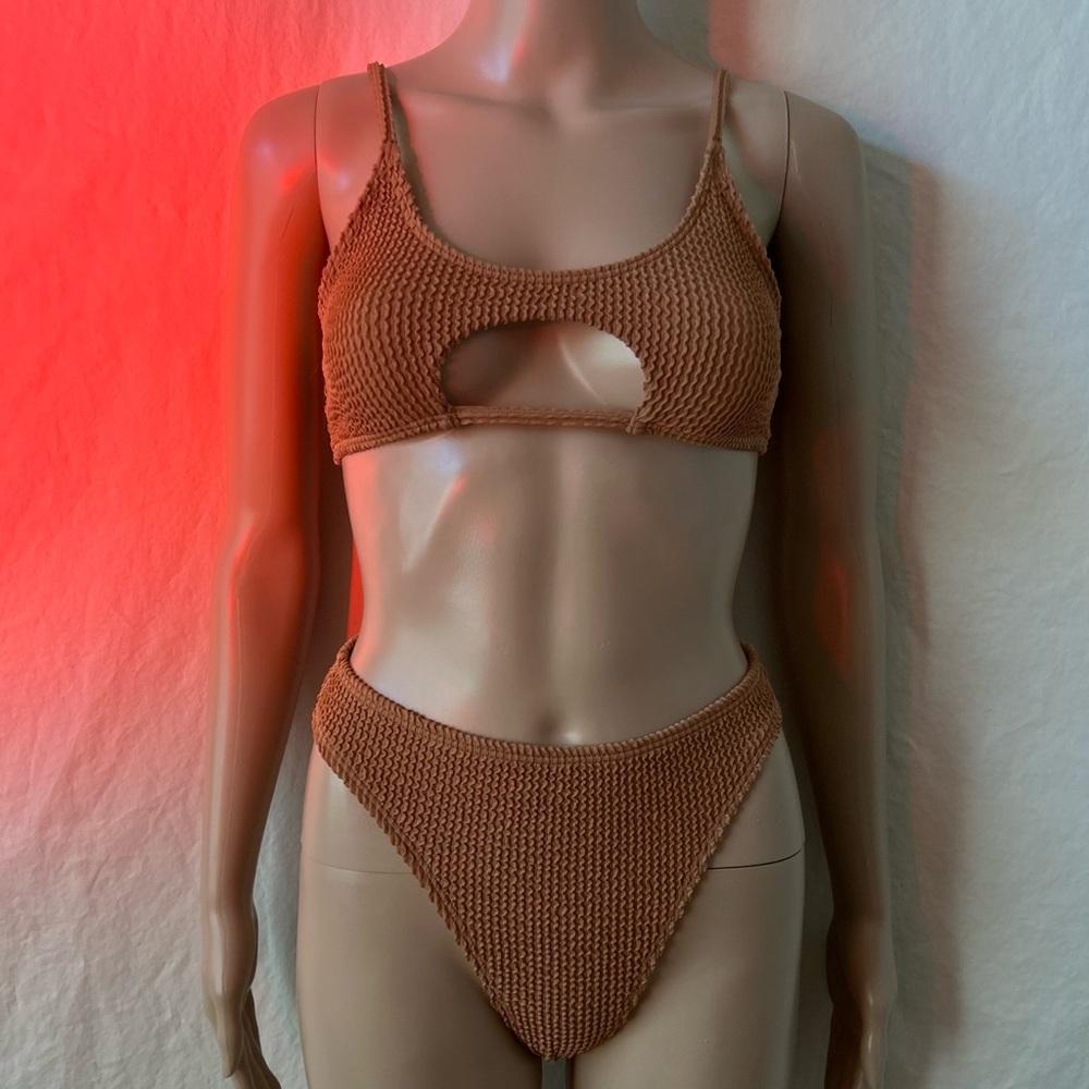 Highwaisted Brown Bikini